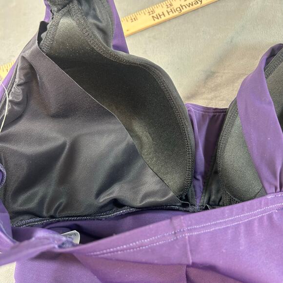 Lands' End Women's Slendersuit Grecian Low Leg One Piece Swimsuit - Picture 7 of 8